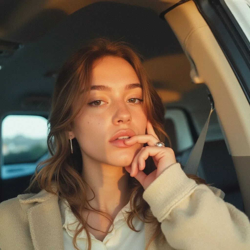 Avatar de usuaria en coche (prueba social)