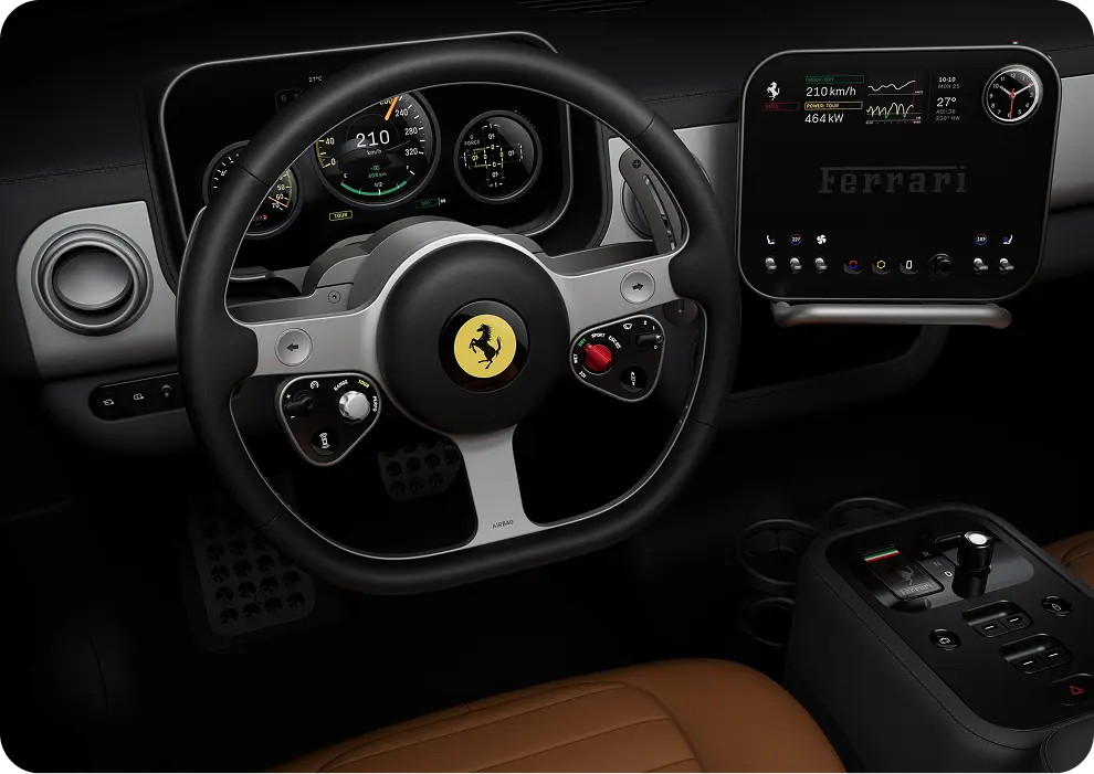 Ferrari Luce eléctrico interior diseñado por Jony Ive